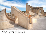 Jantar Mantar - the observatory, built in 1727-1734 gg. Rajput by Maharaja Sawai Jai Singh in which he founded shortly before the city of Jaipur. Стоковое фото, агентство Ingram Publishing / Фотобанк Лори