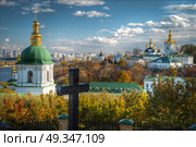 View of Kiev Pechersk Lavra, the orthodox monastery included in the UNESCO world heritage list. Ukraine. Стоковое фото, агентство Ingram Publishing / Фотобанк Лори