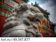 Beihai Park is the imperial garden to the north-west of the Forbidden City in Beijing. China. Beihai Park. Стоковое фото, агентство Ingram Publishing / Фотобанк Лори
