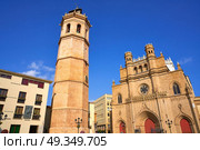 Castellon el Fadri gothic belfry tower of Cathedral. Castellon el Fadri gothic Cathedral belfry tower. Стоковое фото, агентство Ingram Publishing / Фотобанк Лори