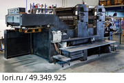 Printer ink machine rotary printing. Printer ink machine rotary printing factory. Стоковое фото, агентство Ingram Publishing / Фотобанк Лори