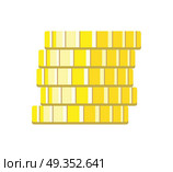 Coins vector in flat style. Stack of golden coin illustration for investment, gambling, savings, winnings  concepts, icon, logo design. Isolated on white background. . Coins Vector Illustration in Flat Design. Coins Vector Illustration in Flat Design. Стоковая иллюстрация, агентство Ingram Publishing / Фотобанк Лори
