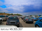 Traffic jam with stopped cars. Traffic jam with stopped cars in Spain. Стоковое фото, агентство Ingram Publishing / Фотобанк Лори