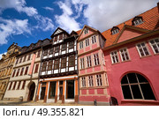 Quedlinburg city facades in Harz Germany. Quedlinburg city facades in Harz of Saxony Anhalt Germany. Стоковое фото, агентство Ingram Publishing / Фотобанк Лори