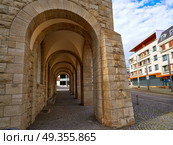 Nordhausen stadthaus archs in Harz Thuringia of Germany. Nordhausen stadthaus archs in Harz Germany. Стоковое фото, агентство Ingram Publishing / Фотобанк Лори