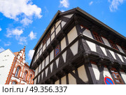 Quedlinburg city facades in Harz Germany. Quedlinburg city facades in Harz of Saxony Anhalt Germany. Стоковое фото, агентство Ingram Publishing / Фотобанк Лори