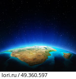 Earth from space 3d rendering. Earth from space. Elements of this image furnished by NASA 3d rendering. Earth from space 3d rendering. Стоковое фото, агентство Ingram Publishing / Фотобанк Лори