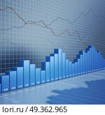 Finance chart 3d rendering. Finance chart. High quality 3d render technology background. Стоковое фото, агентство Ingram Publishing / Фотобанк Лори