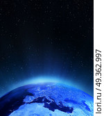 Europe city lights 3d rendering. Europe city lights. Elements of this image furnished by NASA 3d rendering. Europe city lights 3d rendering. Стоковое фото, агентство Ingram Publishing / Фотобанк Лори