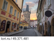 beautiful old streets of Prague. Czech Republic. Стоковое фото, агентство Ingram Publishing / Фотобанк Лори