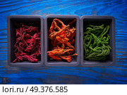 Codium seaweed algae colored colorful ingredient for cuisine decoration. Стоковое фото, агентство Ingram Publishing / Фотобанк Лори