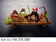 codium seaweed salad modern cuisine with marine fennel and colorful algae. Стоковое фото, агентство Ingram Publishing / Фотобанк Лори