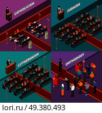 Religion leaders and people believers isometric design concept including catholicism, orthodoxy, judaism, lutheranism isolated vector illustration. Religion And People Isometric Design Concept. Стоковая иллюстрация, агентство Ingram Publishing / Фотобанк Лори