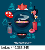 Essential oils aromatherapy for relaxation rejuvenation and stress relief spa wellness resort ad flat poster vector illustration . Spa Aromatherapy Fragrances Flat Poster . Стоковая иллюстрация, агентство Ingram Publishing / Фотобанк Лори
