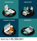 Gynecology instruments contraceptives tools for pregnancy planning isometric 2x2 design concept isolated on colorful background 3d vector illustration. Isometric Gynecology 2x2 Design Concept. Стоковая иллюстрация, агентство Ingram Publishing / Фотобанк Лори