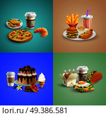 Fast Food Cartoon Concept. Стоковая иллюстрация, агентство Ingram Publishing / Фотобанк Лори