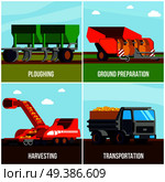 Potato Production Flat Design Concept. Стоковая иллюстрация, агентство Ingram Publishing / Фотобанк Лори