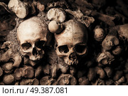 catacombs of Paris. Burial of millions of people in underground labyrinths. Стоковое фото, агентство Ingram Publishing / Фотобанк Лори