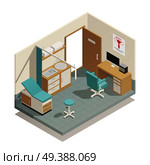 Gynecology cabinet with various tools for examination isometric composition on white background 3d vector illustration. Gynecology Isometric Composition. Стоковая иллюстрация, агентство Ingram Publishing / Фотобанк Лори