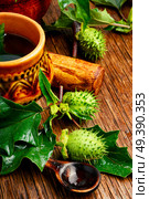 healing drink of herbs medicinal datura.Herbs medicine. Natural herbs medicine,datura. Стоковое фото, агентство Ingram Publishing / Фотобанк Лори