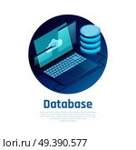 Database Isometric Design Concept. Стоковая иллюстрация, агентство Ingram Publishing / Фотобанк Лори