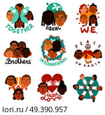International Human Faces Emblems. Стоковая иллюстрация, агентство Ingram Publishing / Фотобанк Лори