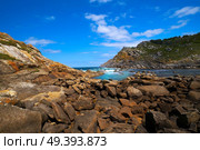 Lago dos Nenos lake in Islas Cies islands of Vigo at Spain. Стоковое фото, агентство Ingram Publishing / Фотобанк Лори