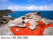 Alto do Principe high view point in Islas Cies islands of Vigo at Spain. Стоковое фото, агентство Ingram Publishing / Фотобанк Лори