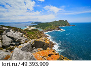 Alto do Principe high view point in Islas Cies islands of Vigo at Spain. Стоковое фото, агентство Ingram Publishing / Фотобанк Лори