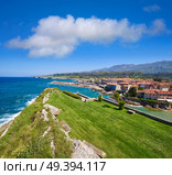 Llanes El Sablon beach in Asturias of Spain. Стоковое фото, агентство Ingram Publishing / Фотобанк Лори
