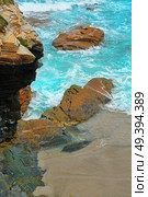 Playa las catedrales Catedrais beach in Ribadeo Galicia of Lugo Spain. Стоковое фото, агентство Ingram Publishing / Фотобанк Лори