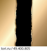 Vector illustration Gold torn paper. Template background. Gold and black torn paper. Template background. Стоковая иллюстрация, агентство Ingram Publishing / Фотобанк Лори