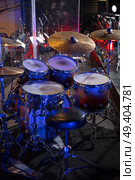 drums on stage before a music concert. Стоковое фото, агентство Ingram Publishing / Фотобанк Лори