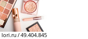 Set of luxury beautiful cosmetics for fashion make up  on white  background. Стоковое фото, агентство Ingram Publishing / Фотобанк Лори