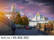 View of Kiev Pechersk Lavra, the orthodox monastery included in the UNESCO world heritage list. Ukraine. Стоковое фото, агентство Ingram Publishing / Фотобанк Лори