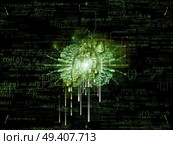 In Fourth Dimension series. Background design of dimensional fractal structures and numbers on the subject of education, math, science and technology. Стоковое фото, агентство Ingram Publishing / Фотобанк Лори