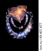 Jewels for Martian Girl series. Composition of colorful organic forms and lights with metaphorical relationship to jewelry, beauty, art, science, magic and imagination. Стоковое фото, агентство Ingram Publishing / Фотобанк Лори