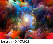 Tragedy of Color series. Backdrop composed of pure color forms and suitable for use in the projects on art, passion, spirituality and inner world. Стоковое фото, агентство Ingram Publishing / Фотобанк Лори