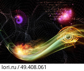 Waves of Technology series. Creative arrangement of lights, fractal and technological elements as a concept metaphor on subject of science, philosophy, metaphysics and modern technology. Стоковое фото, агентство Ingram Publishing / Фотобанк Лори
