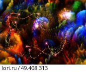 Abstract design made of colorful fractal turbulence on the subject of fantasy, dreams, creativity,  imagination and art. Стоковое фото, агентство Ingram Publishing / Фотобанк Лори