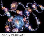 Jewels for Martian Girl series. Design composed of colorful organic forms and lights as a metaphor on the subject of jewelry, beauty, art, science, magic and imagination. Стоковое фото, агентство Ingram Publishing / Фотобанк Лори