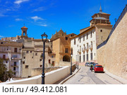 Chinchilla Montearagon by Saint James Way of Levante at La Mancha Spain. Стоковое фото, агентство Ingram Publishing / Фотобанк Лори