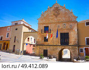 Chinchilla Montearagon by Saint James Way of Levante at La Mancha Spain. Стоковое фото, агентство Ingram Publishing / Фотобанк Лори