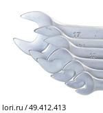 Set of  wrenches isolated on white background. Стоковое фото, агентство Ingram Publishing / Фотобанк Лори