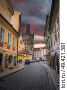 beautiful old streets of Prague. Czech Republic. Стоковое фото, агентство Ingram Publishing / Фотобанк Лори