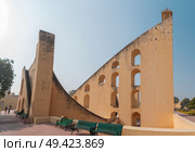 Jantar Mantar - the observatory, built in 1727-1734 gg. Rajput by Maharaja Sawai Jai Singh in which he founded shortly before the city of Jaipur. Стоковое фото, агентство Ingram Publishing / Фотобанк Лори