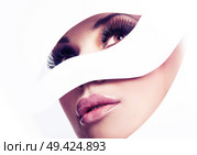 Collage photo of a pretty female face. Стоковое фото, агентство Ingram Publishing / Фотобанк Лори