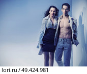 Portrait of a young and elegant couple. Стоковое фото, агентство Ingram Publishing / Фотобанк Лори
