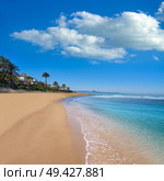 Denia las Marinas les Bovetes beach in Alicante of Spain. Стоковое фото, агентство Ingram Publishing / Фотобанк Лори