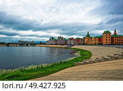 Воскресенская набережная. Город Йошкар-Ола (2024 год). Редакционное фото, фотограф Макаров Алексей / Фотобанк Лори